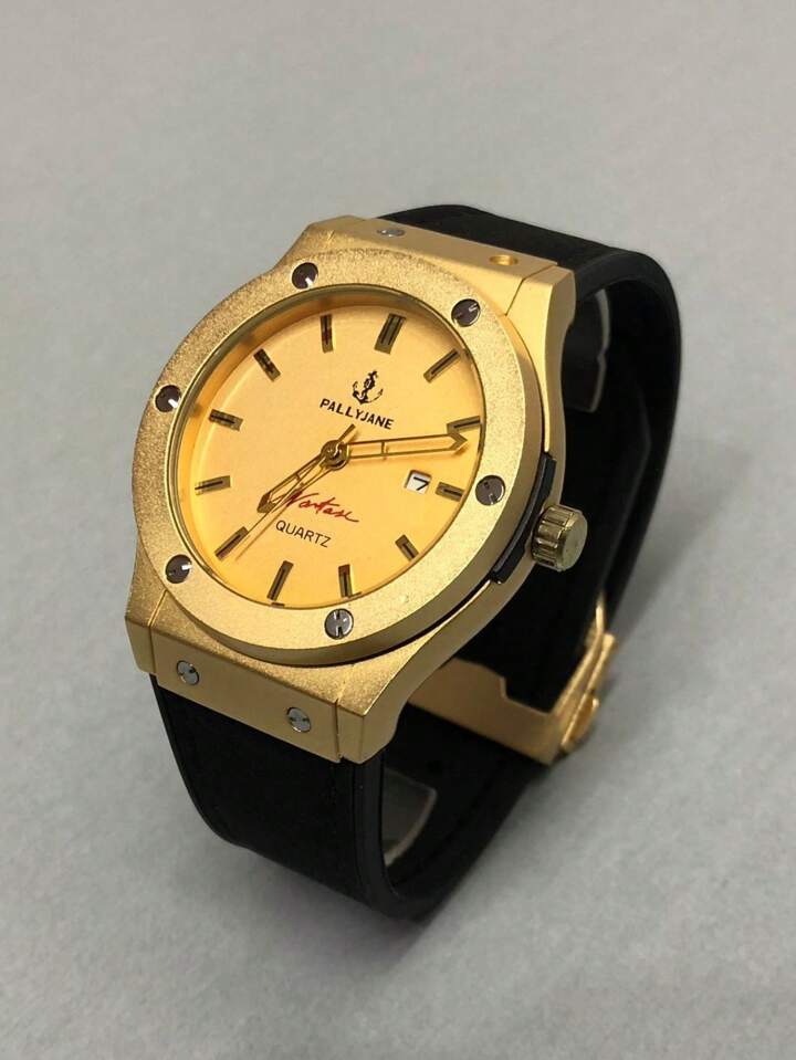 Relógio Pallyjane Masculino de Ponteiro Relogio dourado preto prata + Caixa a Pronta Entrega