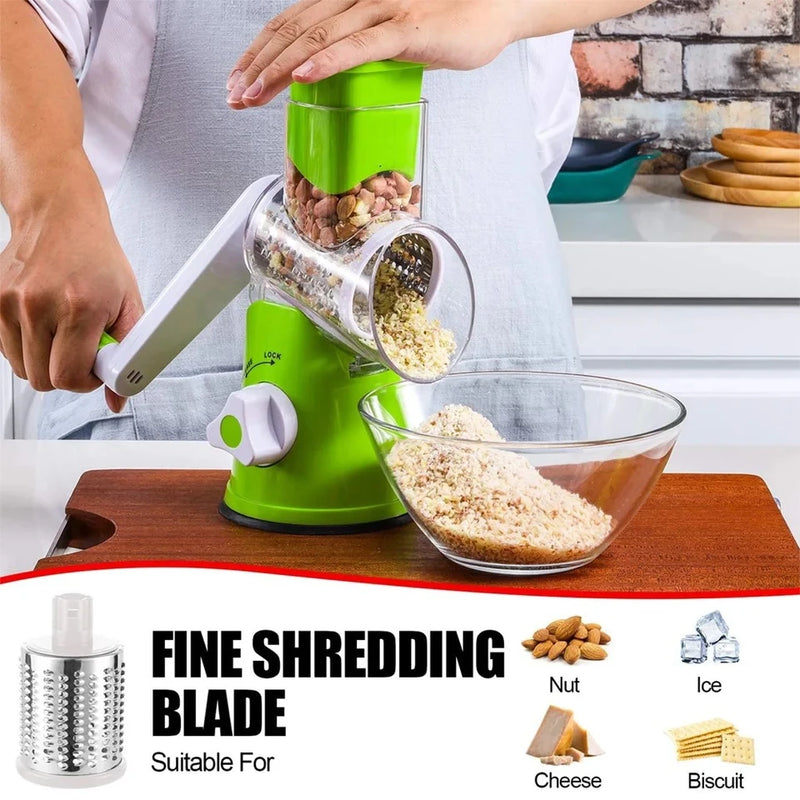 Cortador Ralador Fatiador De Legumes Giratório 3 Lâminas Professional