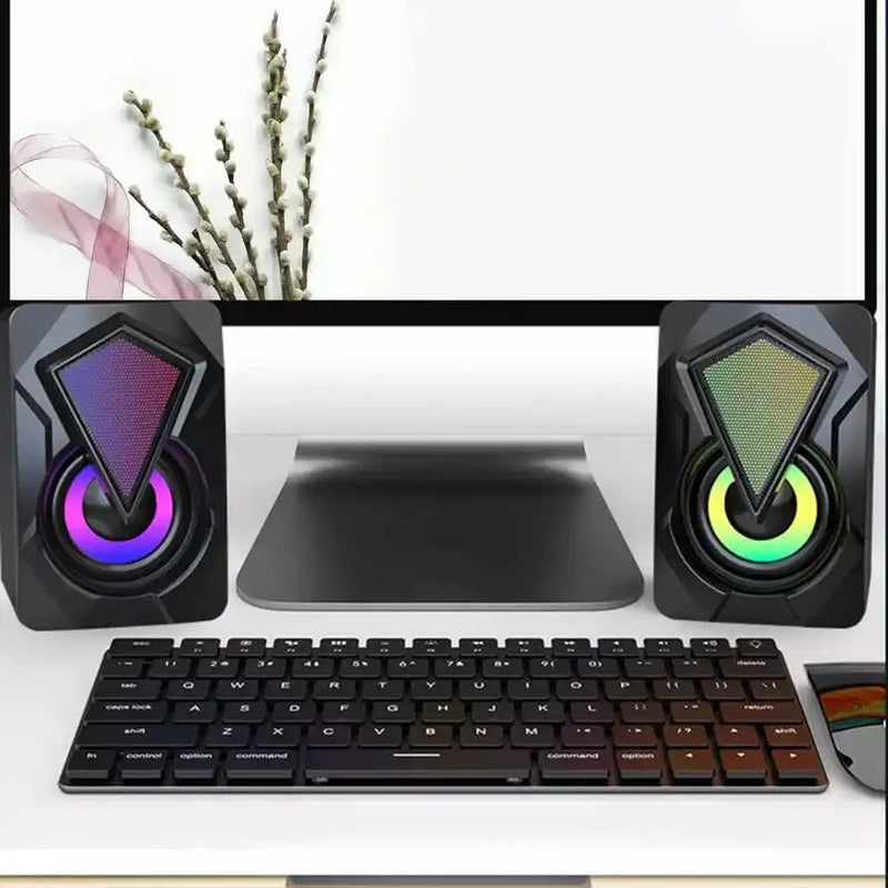 DAFUSHOP - Kit com 2 Caixas de Som Multimídia Digital USB para Computador e Notebook 2.0 - Alta Qualidade - Entrega Rápida