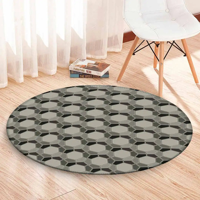Tapete Redondo Decorativo - Estilo Moderno
