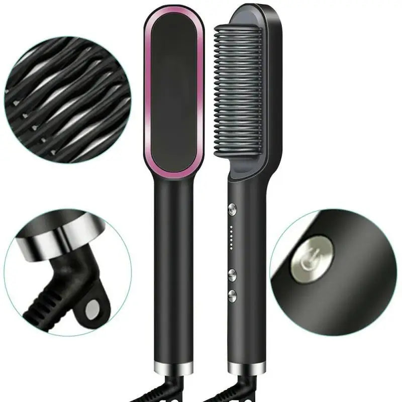 Escova 5 em 1 Bivolt - Alisa, Hidrata, Modela e Reduz Frizz