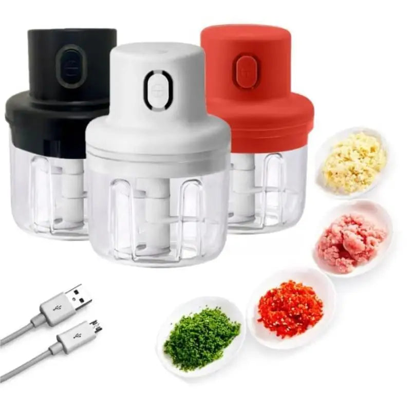 Mini Processador Elétrico Recarregável 250ml – Triturador Sem Fio