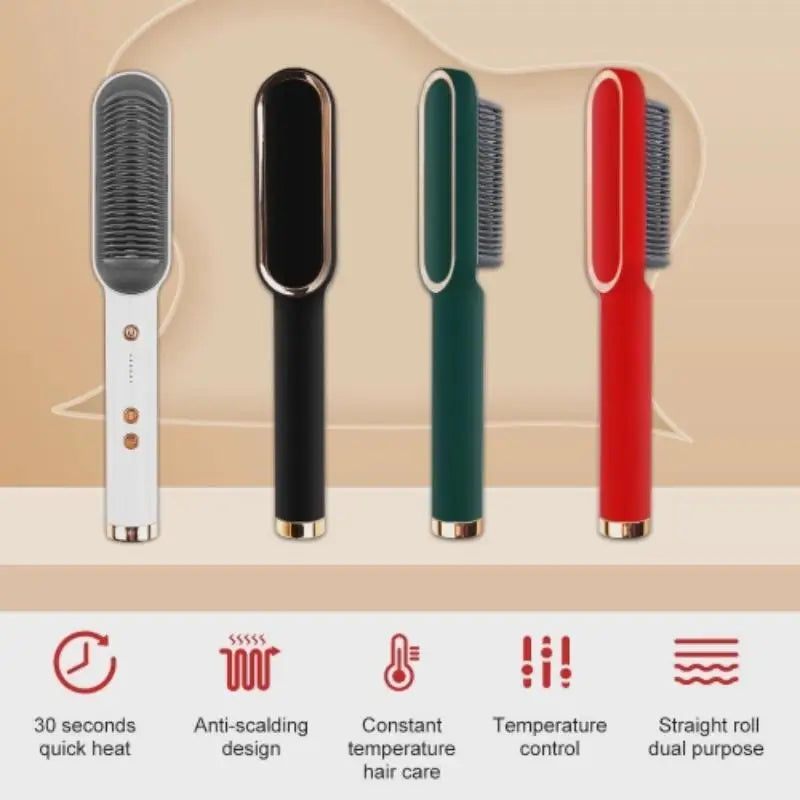 Escova 5 em 1 Bivolt - Alisa, Hidrata, Modela e Reduz Frizz