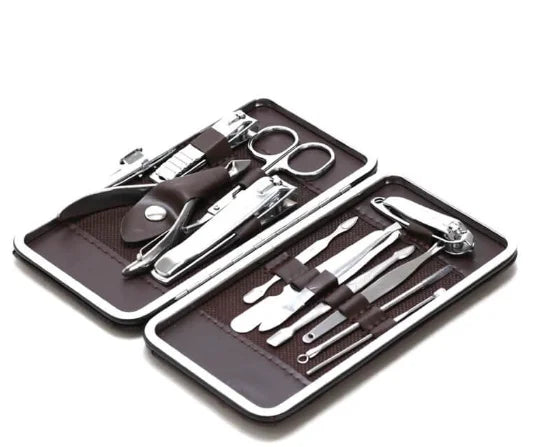 Kit de Manicure Portátil com Cortador, Pinça e Tesoura
