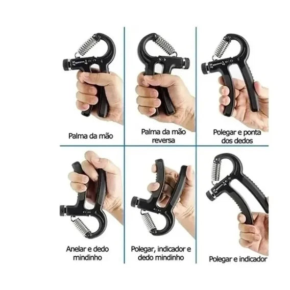 Hand Grip com Mola Ajustável de 5kg a 60kg - Fisioterapia e Fortalecimento
