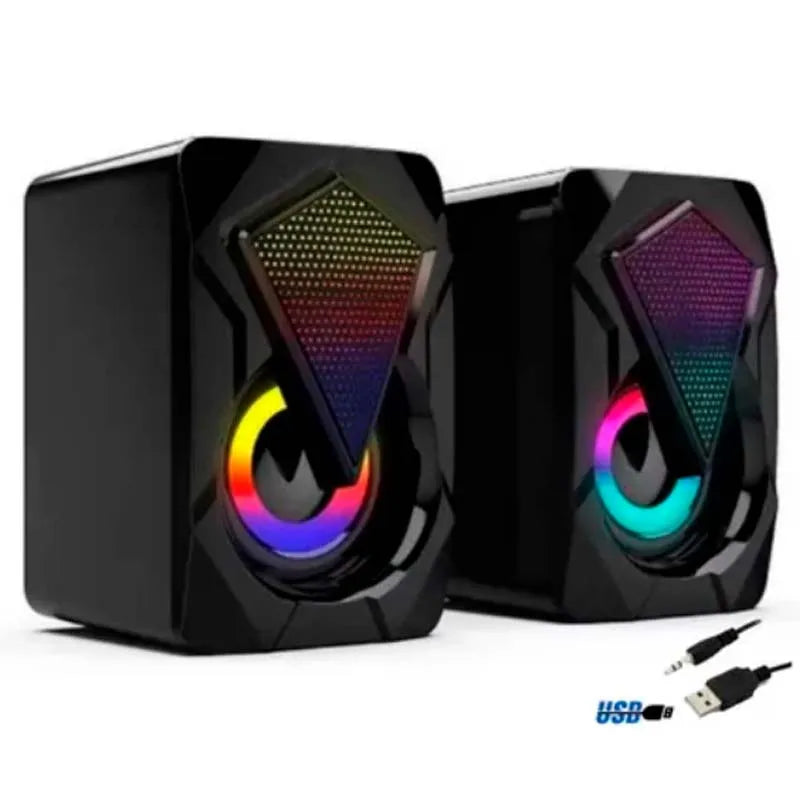 DAFUSHOP - Kit com 2 Caixas de Som Multimídia Digital USB para Computador e Notebook 2.0 - Alta Qualidade - Entrega Rápida