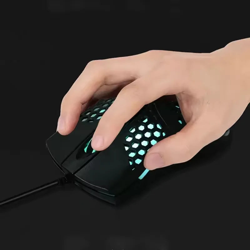Mouse RGB USB para Computador e Notebook - Design Moderno com LED Colorido, Compatível, Versátil e Preciso