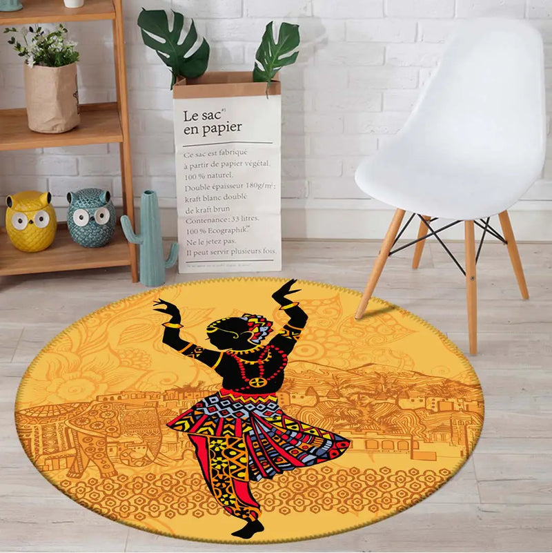 Tapete Redondo Decorativo - Estilo Moderno