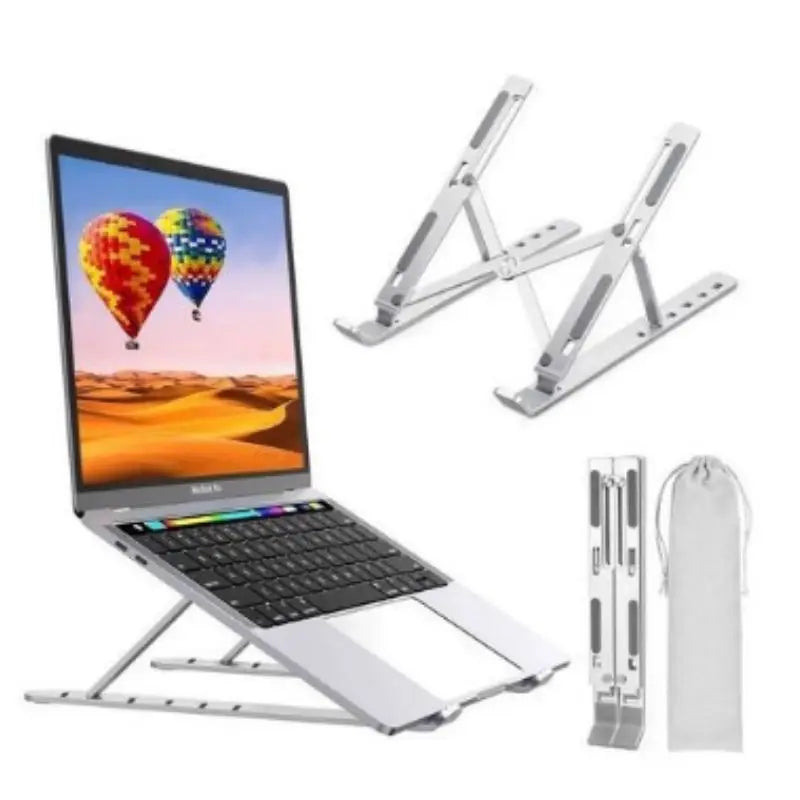 "Suporte de Alumínio Ajustável/Regulável para Notebook e MacBook - Escritório":