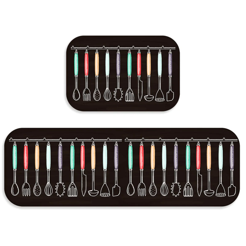 Kit 2 Tapetes para Cozinha – Antiderrapante e Resistente