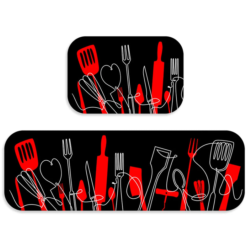 Kit 2 Tapetes para Cozinha – Antiderrapante e Resistente