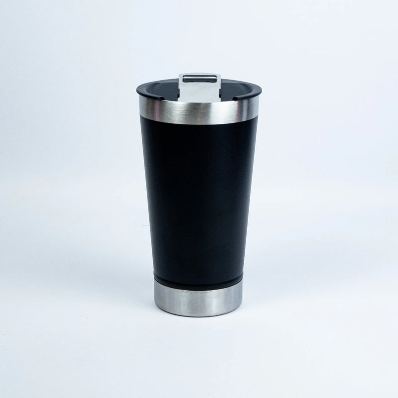 Copo Térmico 473ml com Luz, Abridor e Tampa Inox – Bebidas Quentes ou Geladas