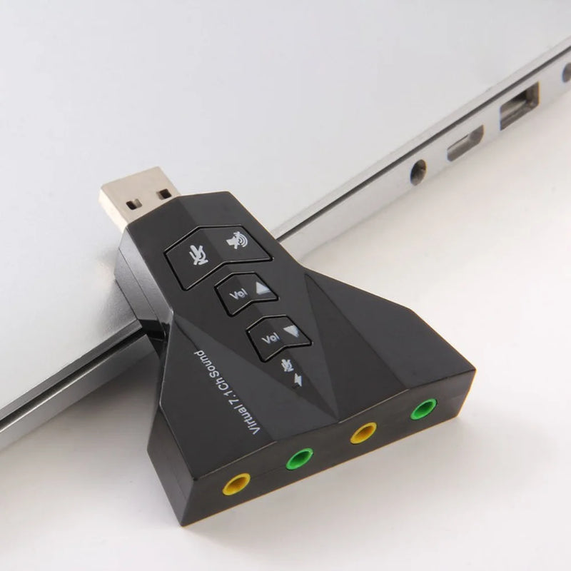 Placa de Som Externa USB 3D 7.1 - Modelo T1