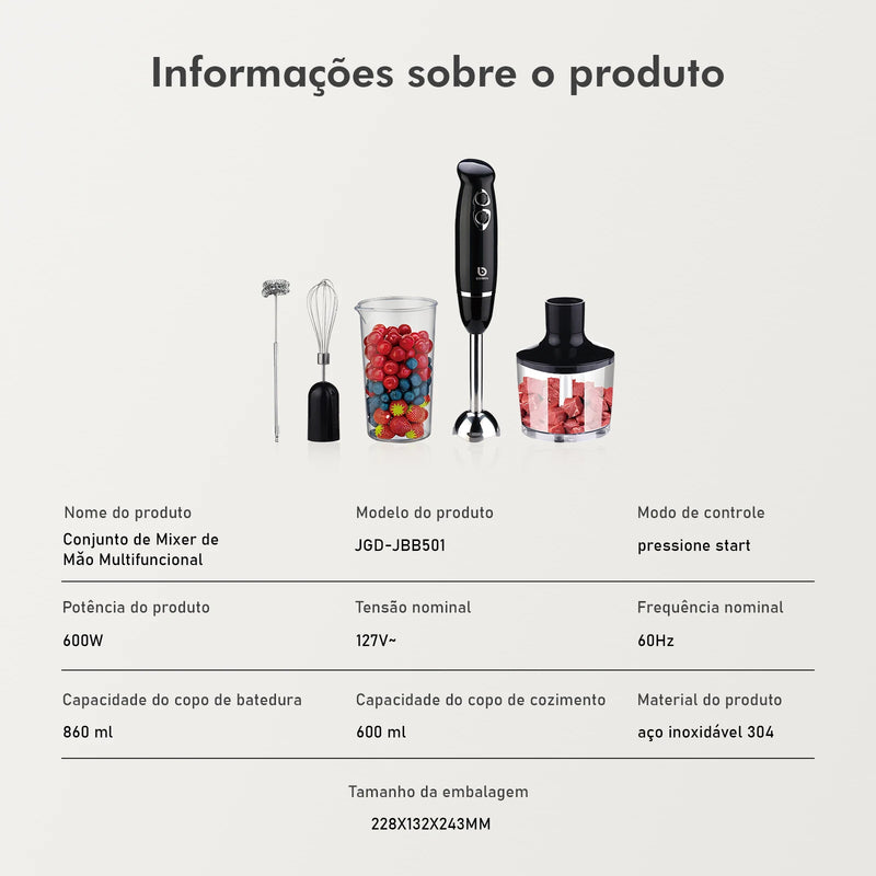 Batedeira Elétrica Portátil 110V