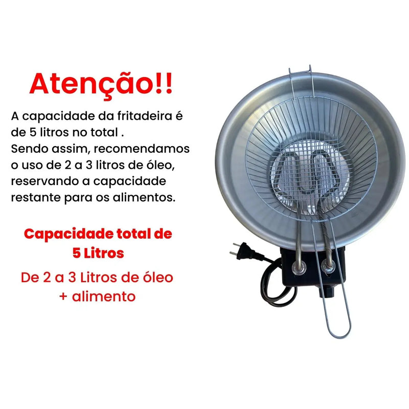Fritadeira Elétrica Industrial Redonda 5L – 220V