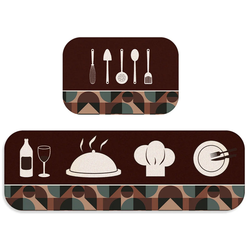 Kit 2 Tapetes para Cozinha – Antiderrapante e Resistente