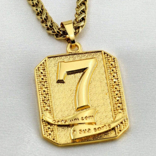 Colar de Corrente, Corrente Cordão Friso Moeda Antiga Grande Pingente de Ouro 18K Jesus Dono do Lugar não escurece