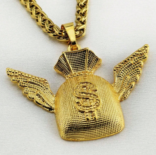 Colar de Corrente, Corrente Cordão Friso Moeda Antiga Grande Pingente de Ouro 18K Jesus Dono do Lugar não escurece