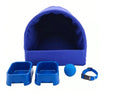 Kit Pet Pequeno Porte Cama Iglu Potes Água Ração Coleira Bolinha