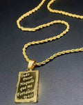 Correia De Corrente De Corda Torcida Eu Posso Fazer Tudo Ele Whostrongs Me Colar Masculino Com Pingente De Ouro E Prata