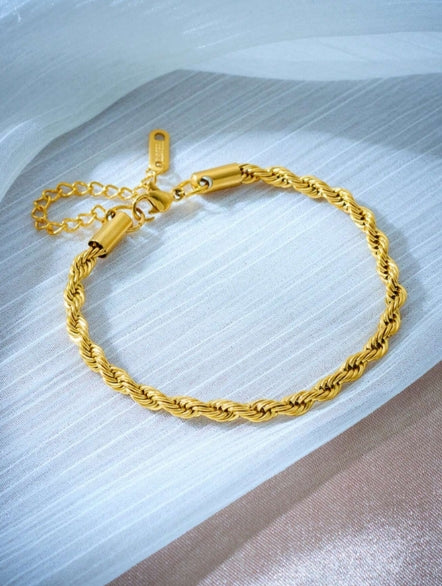 1 Conjunto Simples de Colar e Pulseira em Corrente Trançada de Aço Inoxidável, Acessórios Estilosos de Hip-Hop