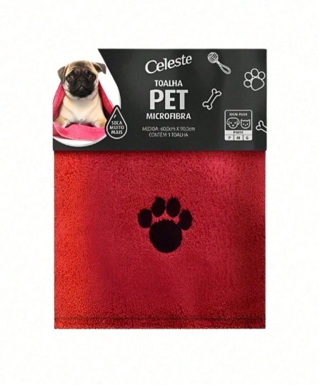Toalha Pet Cachorro Gato Microfibra Macio Cuidados para Animais de Estimação 60x90