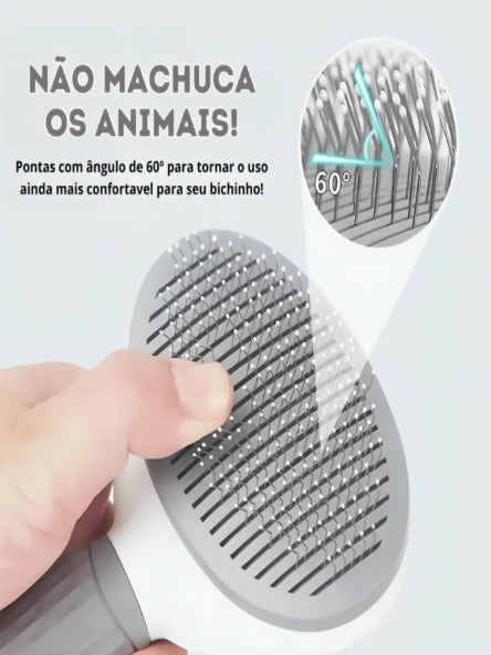 Escova Removedora Tira Pelos Dos Pets Cães E Gatos Rasqueadeira Escova de Gato Cachorro