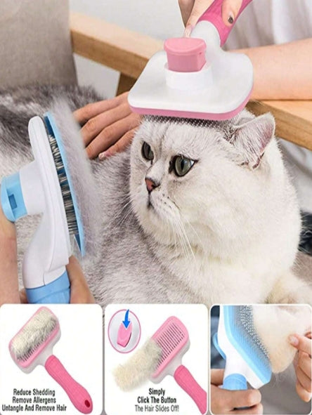 Escova Removedora Tira Pelos Dos Pets Cães E Gatos Rasqueadeira Escova de Gato Cachorro