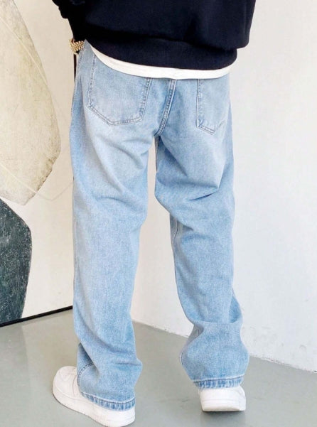 Calça Jeans Bag Balão Larga Corte Reto Carpenter UNISEX