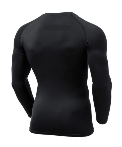 Camiseta Térmica Preta Masculina Proteção Uv 50+ Blusa Segunda Pele Frio Calor Camisa Malha Fria