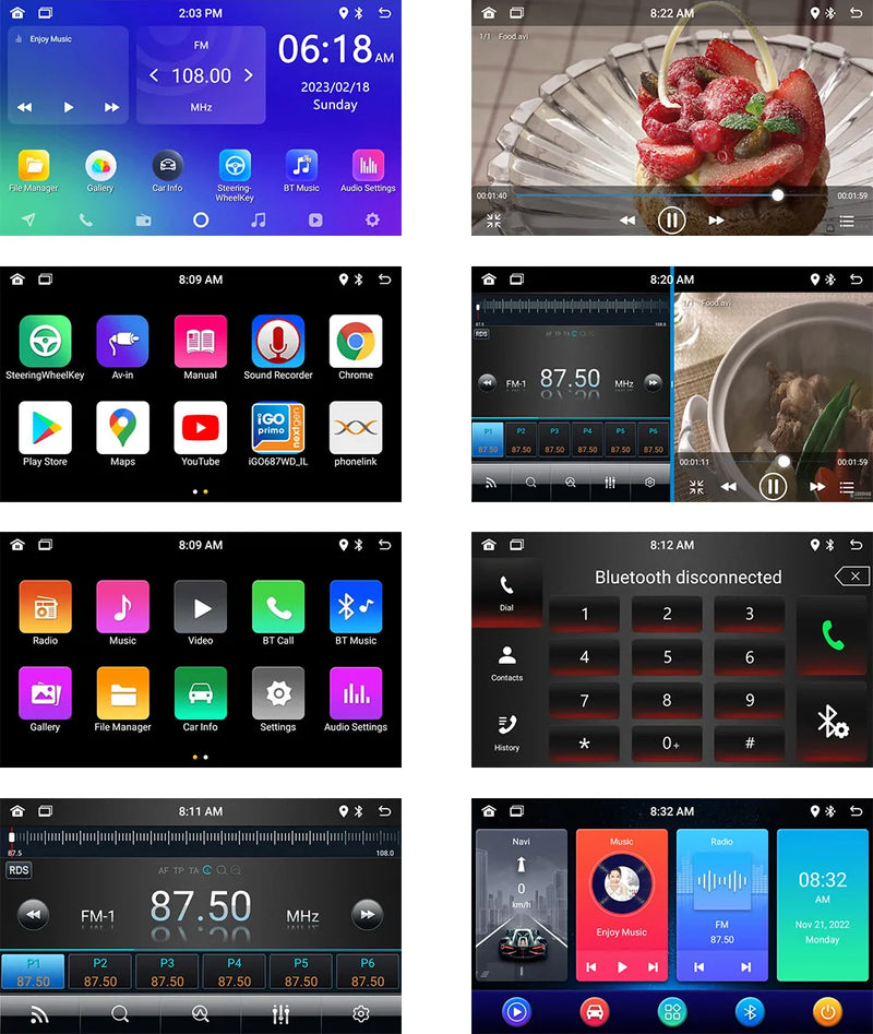 Central Multimídia CarPlay Android Auto 2DIN
