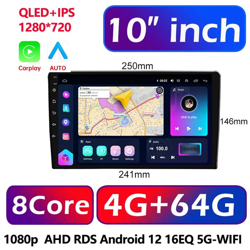 Central Multimídia CarPlay Android Auto 2DIN