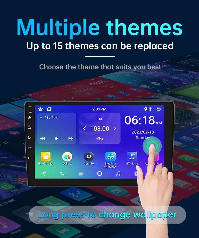 Central Multimídia CarPlay Android Auto 2DIN