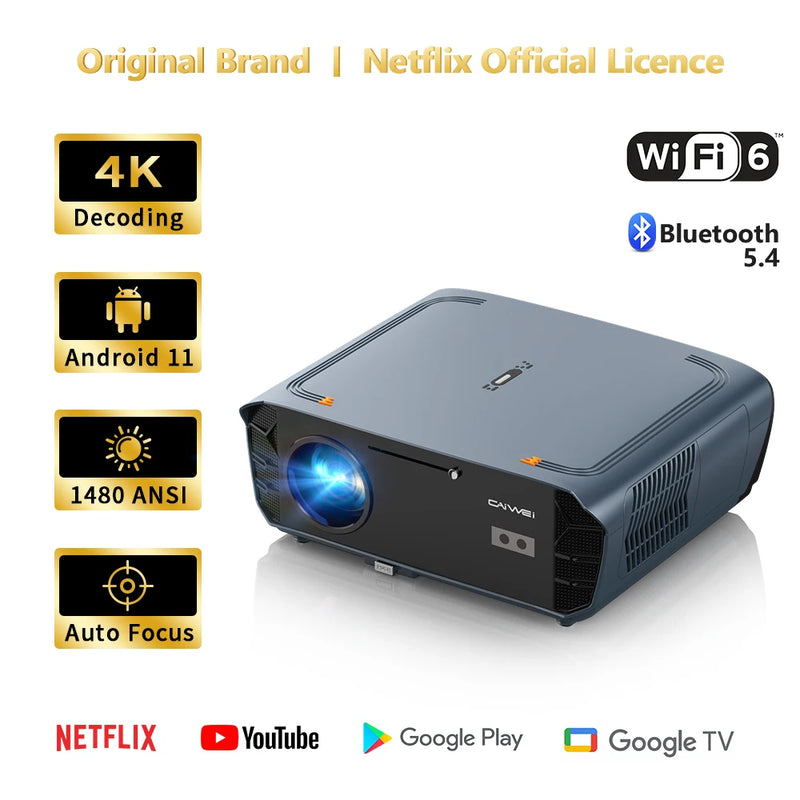 Projetor 4K UHD Android 11 Netflix Licenciado