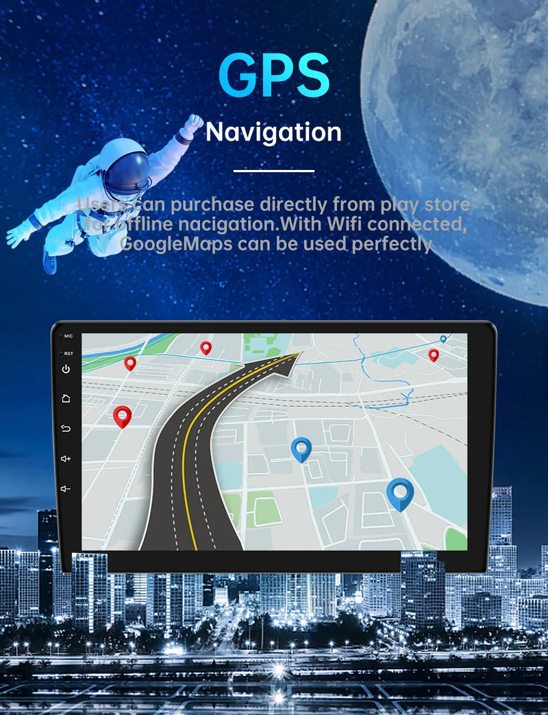 Central Multimídia CarPlay Android Auto 2DIN