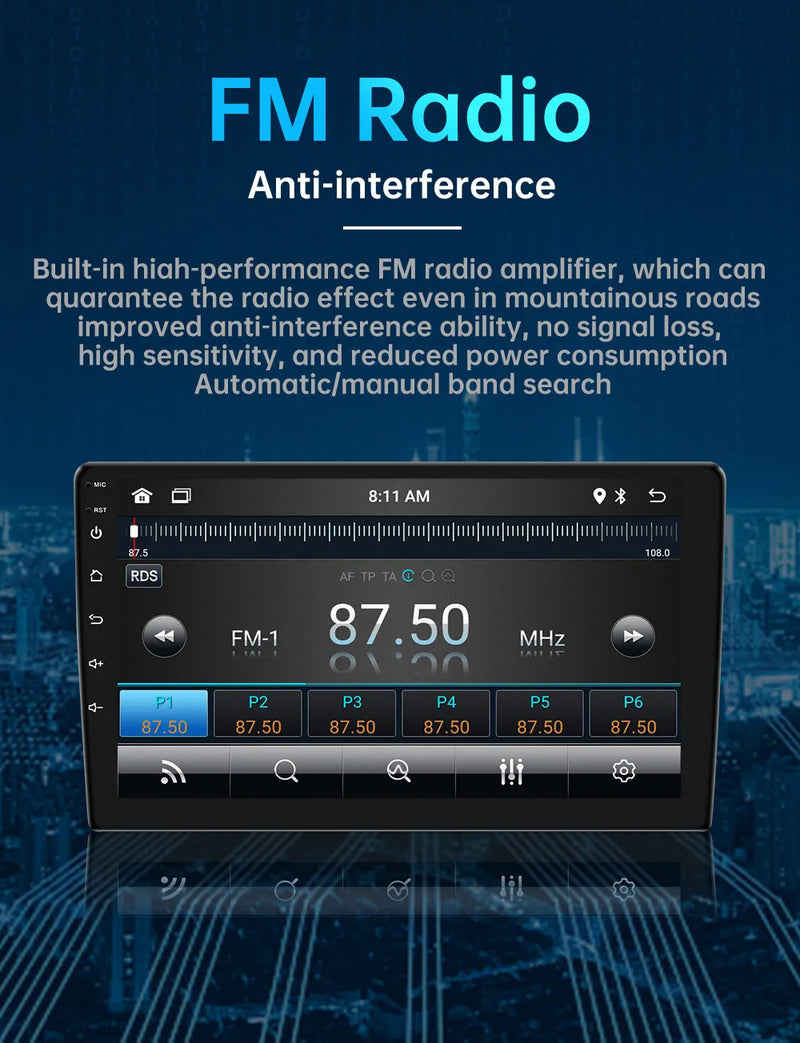 Central Multimídia CarPlay Android Auto 2DIN