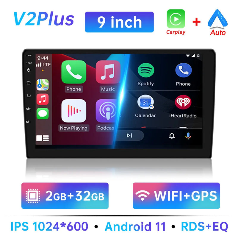 Central Multimídia CarPlay Android Auto 2DIN