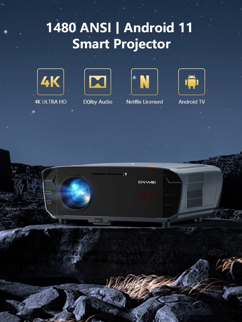 Projetor 4K UHD Android 11 Netflix Licenciado