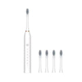 Escova Elétrica Ultrassônica IPX7 - Higiene Bucal Profunda com Cabeça Substituível, Resistente à Água.