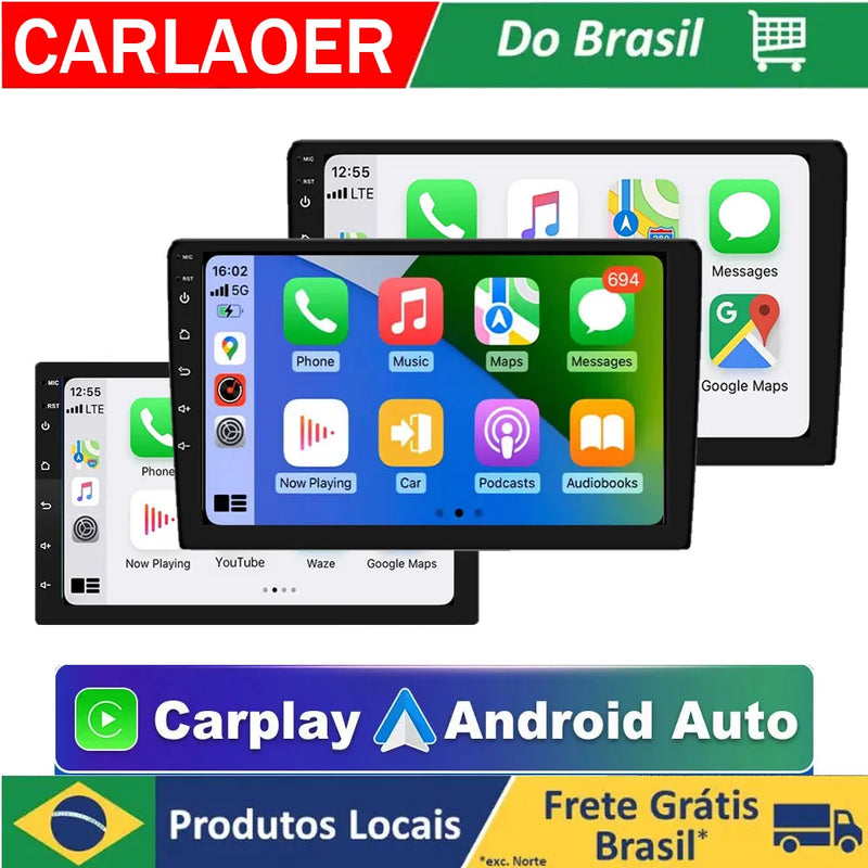Central Multimídia CarPlay Android Auto 2DIN