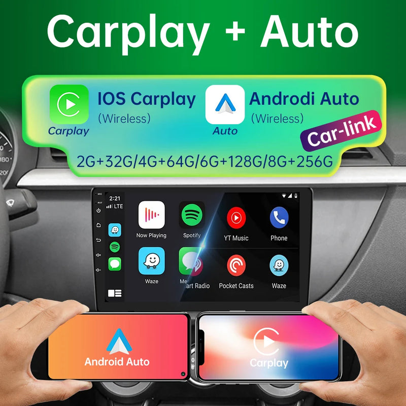 Central Multimídia CarPlay Android Auto 2DIN