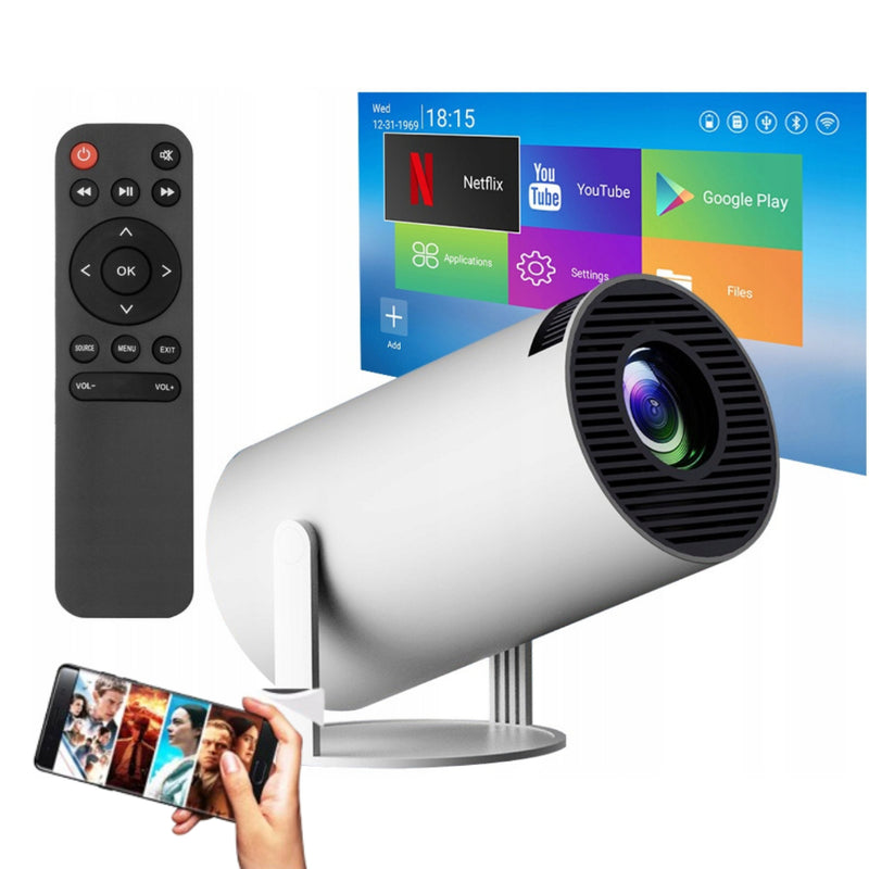 Projetor HY300 HD 200 ANSI Bivolt Portátil Wifi Cinema Android 11.0 - Envio Imediato