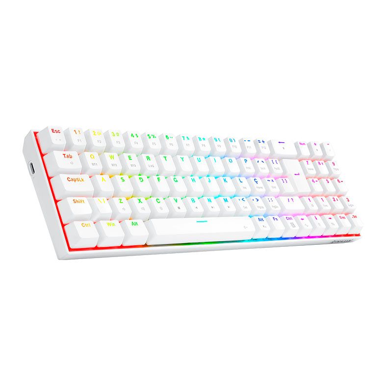 MageGee TS91 Teclado com fio compacto de 60% 61 teclas Retroiluminado RGB portátil e pequeno